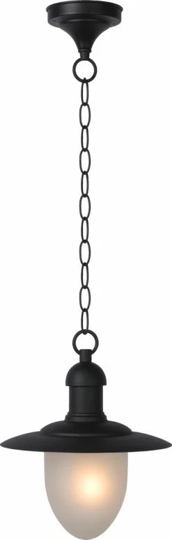 Lucide ARUBA Lampe à Suspension D'extérieur - Ø 25 Cm - E27 - IP44 - Zwart