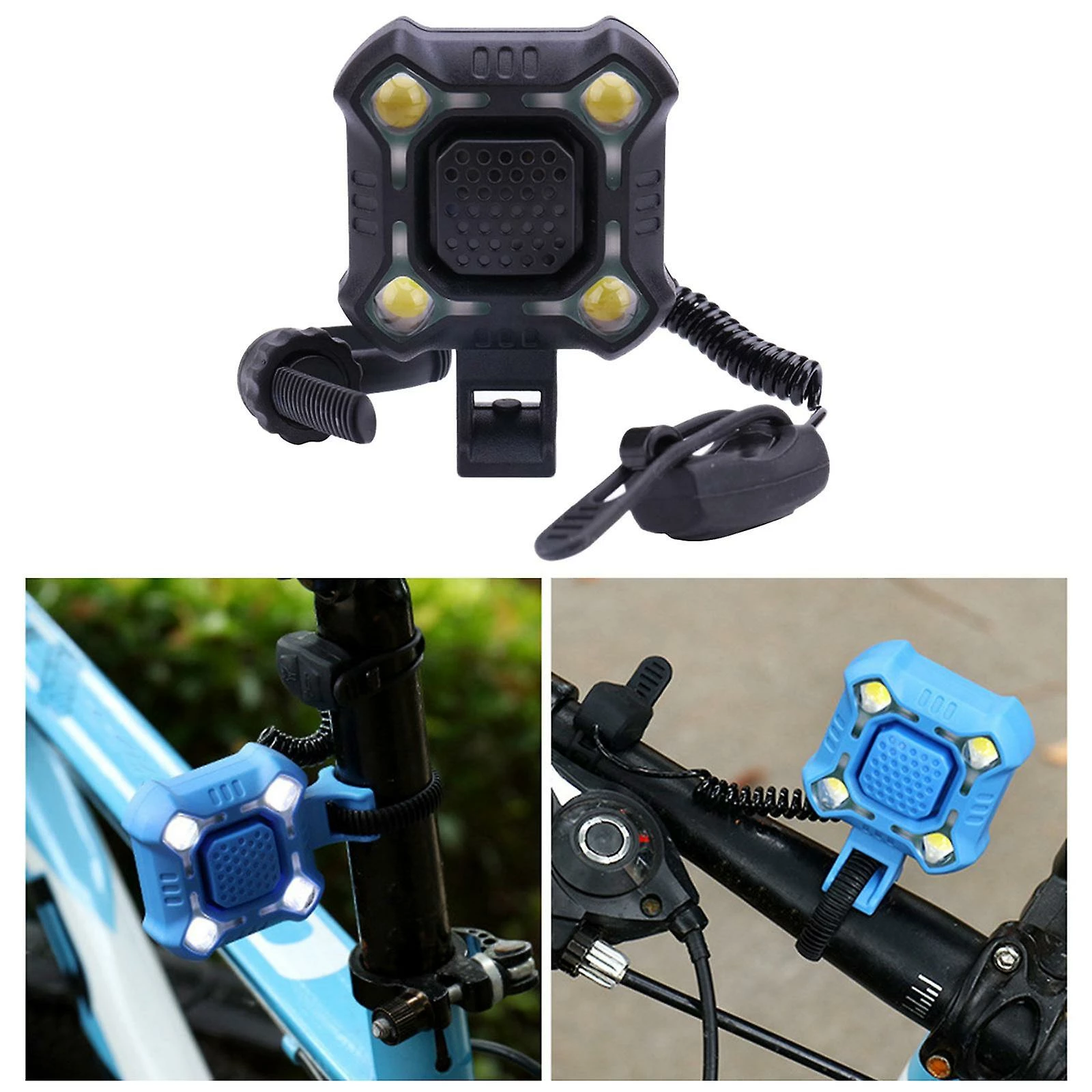 Unbranded Usb Charge Led Bike Light, Lampe De Poche De Sécurité Cycliste Avec Klaxon, 5 Options De Mode D’éclairage, Lumière Arrière Haute Intensité S’adapte à N’importe Quel Vélo - Noir 2 Unbranded Usb Charge Led Bike Light, Lampe De Poche De Sécurité Cycliste Avec Klaxon, 5 Options De Mode D’éclairage, Lumière Arrière Haute Intensité S’adapte à N’importe Quel Vélo - Noir – Image 2