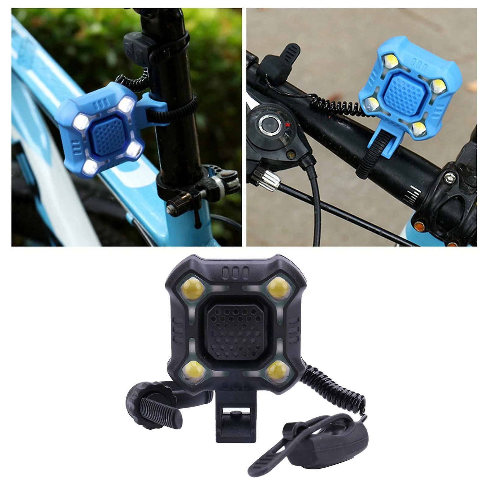 Unbranded Usb Charge Led Bike Light, Lampe De Poche De Sécurité Cycliste Avec Klaxon, 5 Options De Mode D’éclairage, Lumière Arrière Haute Intensité S’adapte à N’importe Quel Vélo - Noir 3 Unbranded Usb Charge Led Bike Light, Lampe De Poche De Sécurité Cycliste Avec Klaxon, 5 Options De Mode D’éclairage, Lumière Arrière Haute Intensité S’adapte à N’importe Quel Vélo - Noir – Image 3