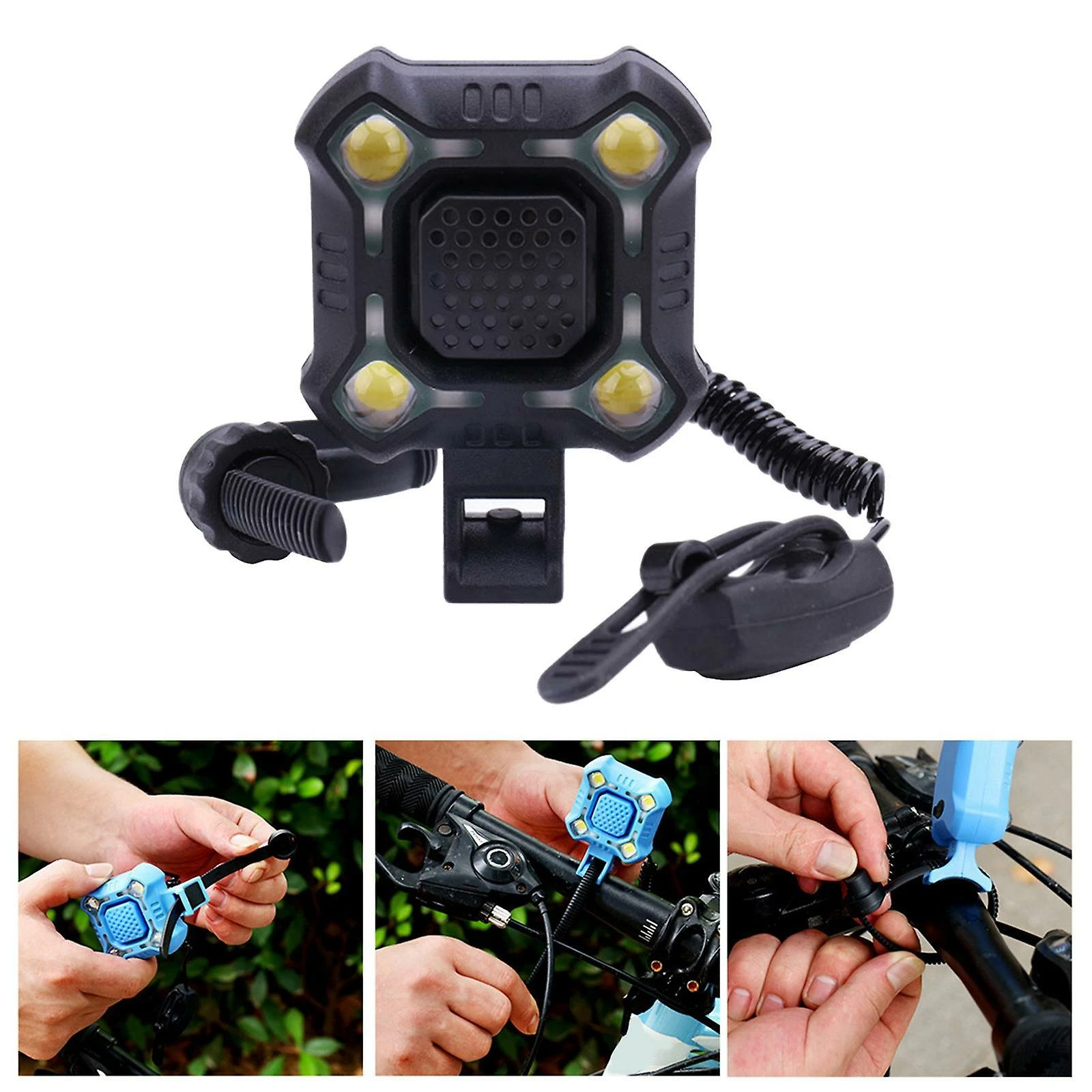 Unbranded Usb Charge Led Bike Light, Lampe De Poche De Sécurité Cycliste Avec Klaxon, 5 Options De Mode D’éclairage, Lumière Arrière Haute Intensité S’adapte à N’importe Quel Vélo - Noir 4 Unbranded Usb Charge Led Bike Light, Lampe De Poche De Sécurité Cycliste Avec Klaxon, 5 Options De Mode D’éclairage, Lumière Arrière Haute Intensité S’adapte à N’importe Quel Vélo - Noir – Image 4