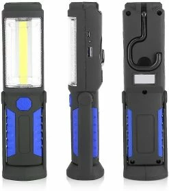 Unbranded Lampe De Travail Led Rechargeable Avec Torches Magnétiques à Led Lampe 2200mah Cob Led 650lm 3w Pour Auto Garage Atelier Camping -Glass Vases Boutique de vente 387577736 max