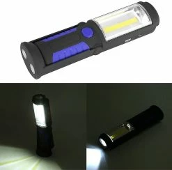 Unbranded Lampe De Travail Led Rechargeable Avec Torches Magnétiques à Led Lampe 2200mah Cob Led 650lm 3w Pour Auto Garage Atelier Camping -Glass Vases Boutique de vente 387577746 max