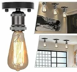 WOSAWE Edison Support De Lampe E27 Vintage Adaptateur Light Socket Rétro Lustre Céramique Sans Fil à L’intérieur, 1 Pack, Noir -Glass Vases Boutique de vente 388660996 max