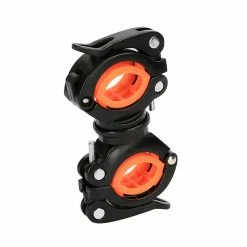 Unbranded 360 Degrés Cyclisme Clip Clamp Rotation Vélo Lampe De Poche Torch Mount Led Head Front Light Holder Clip Accessoires De Vélo