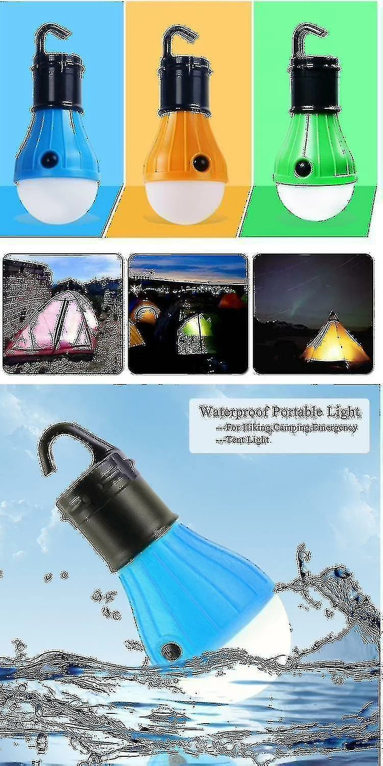 Unbranded Ampoule Rouge / Bleu / Vert / Jaune Tente Suspendue Lampe Portable 2 Unbranded Ampoule Rouge / Bleu / Vert / Jaune Tente Suspendue Lampe Portable – Image 2