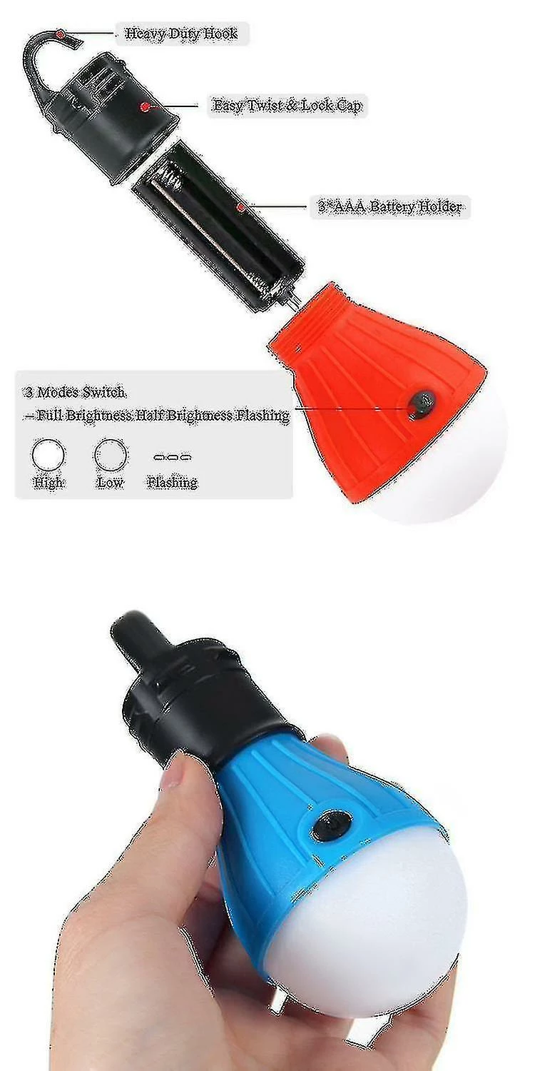 Unbranded Ampoule Rouge / Bleu / Vert / Jaune Tente Suspendue Lampe Portable 3 Unbranded Ampoule Rouge / Bleu / Vert / Jaune Tente Suspendue Lampe Portable – Image 3