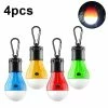 Unbranded Led Tente Lantern Lampe Lampe D’Urgence Lumière Alimentée Étanche Ampoule Portable Pour Randonnée Pêche Camping Ménage Réparation De Voiture (4 Pack)