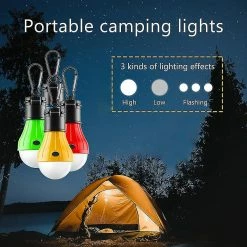 Unbranded Led Tente Lantern Lampe Lampe D’Urgence Lumière Alimentée Étanche Ampoule Portable Pour Randonnée Pêche Camping Ménage Réparation De Voiture (4 Pack) -Glass Vases Boutique de vente 391393606 max