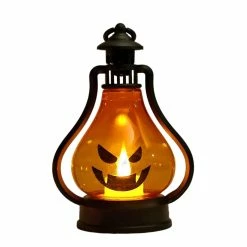 Rtopr Lanterne Décorative De Style Vintage Pour Mini Lampe D’Halloween Avec Bougie De Simulation