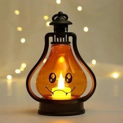 Rtopr Lanterne Décorative De Style Vintage Pour Mini Lampe D’Halloween Avec Bougie De Simulation -Glass Vases Boutique de vente 392876930 max