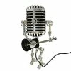 Unbranded Usb Retro Style Microphone Robot Lampe Holding Guitare Avec Lumière Vintage Décoration De La Maison