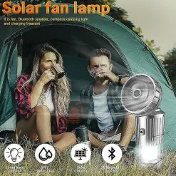 Otwoo Rechargeable Camping Tente Lanterne Portable Fan Led Lampe 6 En 1 Avec Ventilateur Charge Solaire Lumière Extérieure Suspension Tente Lampe Lampe Lampe De Poche -Glass Vases Boutique de vente 398226831 max