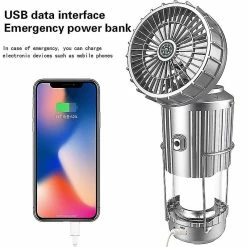 Otwoo Rechargeable Camping Tente Lanterne Portable Fan Led Lampe 6 En 1 Avec Ventilateur Charge Solaire Lumière Extérieure Suspension Tente Lampe Lampe Lampe De Poche -Glass Vases Boutique de vente 398226958 max