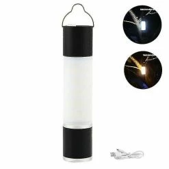 Unbranded Usb Rechargeable Lampe De Poche Zoomable Alliage D’Aluminium + Abs Led Torche Camping Tente Lampe Torche