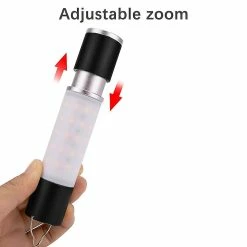 Unbranded Usb Rechargeable Lampe De Poche Zoomable Alliage D’Aluminium + Abs Led Torche Camping Tente Lampe Torche -Glass Vases Boutique de vente 398585834 max