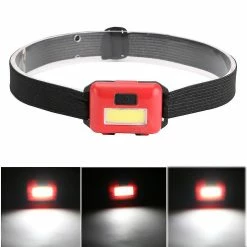 Unbranded Mini 3w Cob Led Phare 3 Modes Imperméable à L’eau Lampe Frontale Lampe De Poche Torche Lanterna Pour Cam Extérieure