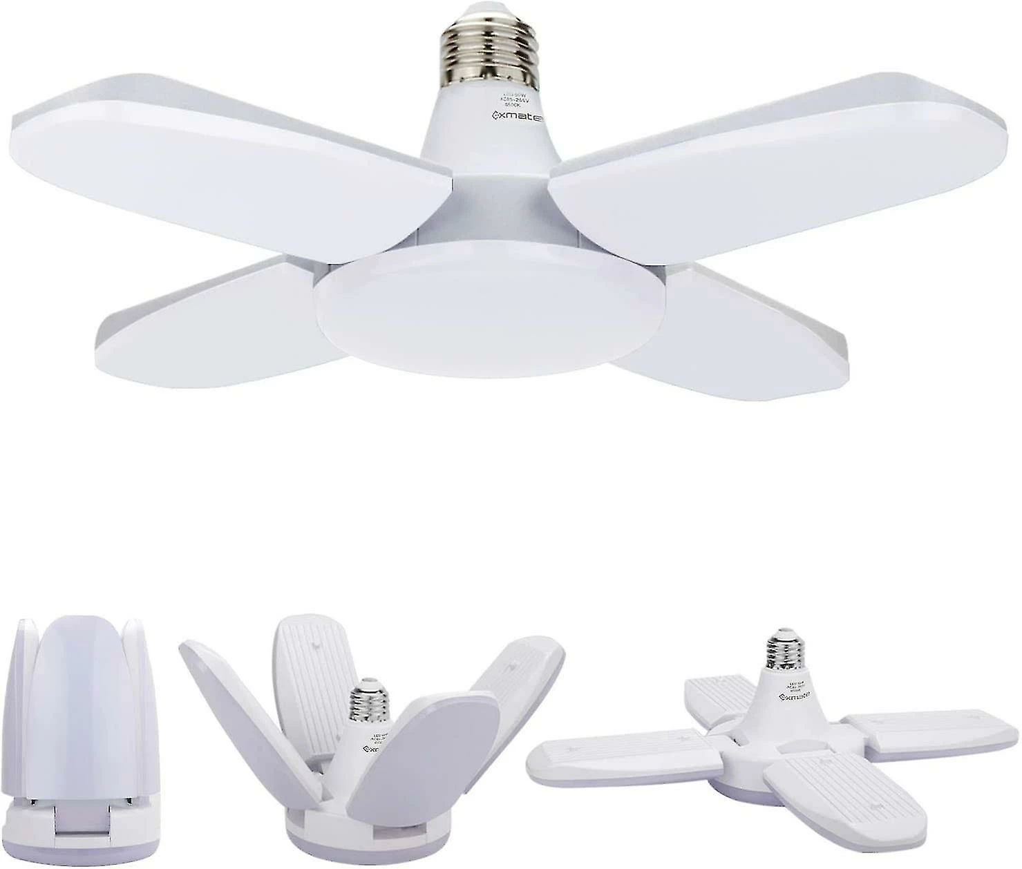 Unbranded Lumière De Garage Led, 60w E27 6500k 4800lm Lampe De Garage Déformable Avec 4 Panneaux Réglables, Plafond Led 3 Unbranded Lumière De Garage Led, 60w E27 6500k 4800lm Lampe De Garage Déformable Avec 4 Panneaux Réglables, Plafond Led – Image 3