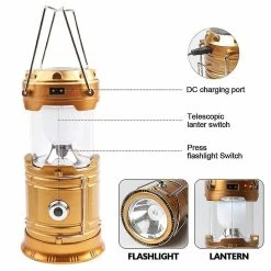 Unbranded Lampe De Camping Usb Rechargeable Camping Light Outdoor Tent Light Lantern Solar Power Lampe Pliable -Glass Vases Boutique de vente 401205576 max