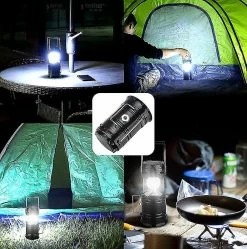 Unbranded Lampe De Camping Usb Rechargeable Camping Light Outdoor Tent Light Lantern Solar Power Lampe Pliable -Glass Vases Boutique de vente 401205661 max