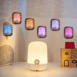 Ksalfye Veilleuse Pour Enfants, Touch Control Rechargeable Baby Night Light Color Changing Lampe De Chevet, Lampe De Chambre Pour L’allaitement Bébé Cadeau -Glass Vases Boutique de vente 402902384 max