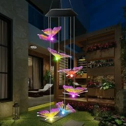 Unbranded Solar Wind C Light Butterfly Style Imperméable à L’eau Jardin Suspensions Lampe Extérieure Statues De Jardin -Glass Vases Boutique de vente 403810885 max