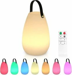 Unbranded Grande Lampe D’extérieur Sans Fil Avec Télécommande - Portable - Led Multicolore - Rechargeable - Waterpr