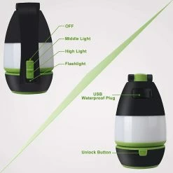 Ksalfye Lanterne De Camping à Led, Lampe De Poche De Sport Rechargeable à L’eau D’extérieur, Projecteur Portable Pour Le Camping Chasse Pêche Randonnée D’urgence, Built-i -Glass Vases Boutique de vente 405366562 max