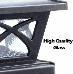 Unbranded Lumière Solaire Extérieur Solar Post Cap Lumières 2 Modes Imperméable à L’eau Lampe Led Pour Jardin Patio Clôture 4x4 5x5 6x6 Pouces En Bois Post 2 Pack -Glass Vases Boutique de vente 412849780 max