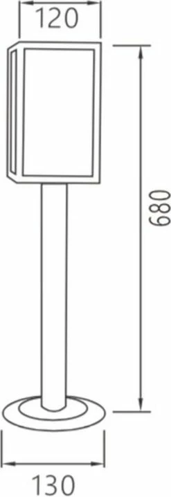 Bussandri Lampe D'extérieur Atriom - Lampadaire - E27 - Xx68cm - Wit -Glass Vases Boutique de vente 413x1200 2