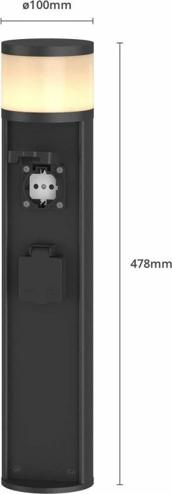 Lucande - Lampe Sur Pied - 1 Lumière - Aluminium Moulé Sous Pression - H: 47,8 Cm - G9 - Graphite -Glass Vases Boutique de vente 419x1200 1