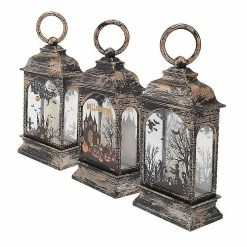 Annual Rings 3pcs Chic Halloween Lanterne Décorative Suspendue Lanterne Halloween Lampe Décorative