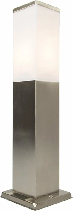 QAZQA Malios - Lampe D'extérieur LED Moderne Et Smart | Lampadaire Pour L'extérieur Avec WiFi - 1 Lumière - H 45 Cm - Acier - Éclairage Extérieur -Glass Vases Boutique de vente 420x1200