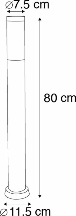 QAZQA Rox - Lampe D'extérieur LED Moderne Et Smart | Lampadaire Pour Extérieur Avec WiFi - 1 Lumière - H 80 Cm - Gris Foncé - Éclairage Extérieur -Glass Vases Boutique de vente 421x1200 3