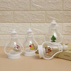 Rtopr Mini Lanterne De Noël Décorative Avec Des Lumières Led Lampe Portable à Piles -Glass Vases Boutique de vente 422792329 max