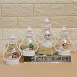 Rtopr Mini Lanterne De Noël Décorative Avec Des Lumières Led Lampe Portable à Piles -Glass Vases Boutique de vente 422792361 max