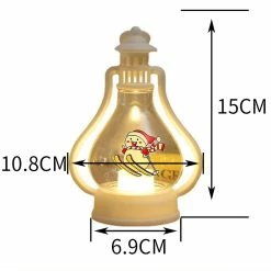 Rtopr Mini Lanterne De Noël Décorative Avec Des Lumières Led Lampe Portable à Piles -Glass Vases Boutique de vente 422792400 max