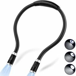 WOSAWE Lampe De Livre Led Rechargeable, Cou Étreinte Lampes De Lecture Pour Lire Au Lit