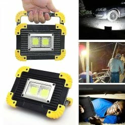 WOSAWE Rechargeable Usb Led Cob Work Light Camping Projecteur Lampe D’urgence