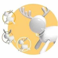 WOSAWE Veilleuses Éclairage Ambiant Led Deer Light Kids Lampe De Table Blanc -Glass Vases Boutique de vente 427305963 max