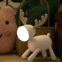 WOSAWE Th Seeking Deer Led Charge Night Light Creative Bedroom Lampe De Chevet Chambre D'enfants Apprentissage Protection Des Yeux Petite Lampe De Table Avec Lampe De Couchage (1 -Glass Vases Boutique de vente 427326081 max