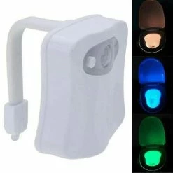 WOSAWE Veilleuse Led Toilette Salle De Bain Motion Activé Siège Capteur Lampe Changeant De Couleur