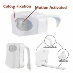 WOSAWE Veilleuse Led Toilette Salle De Bain Motion Activé Siège Capteur Lampe Changeant De Couleur -Glass Vases Boutique de vente 427343558 max