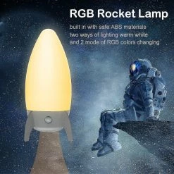 WOSAWE Rocket Light Toys Lampe De Chevet Avec Capteur De Mouvement Rgb à Changement De Couleur -Glass Vases Boutique de vente 427349227 max