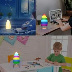 WOSAWE Rocket Light Toys Lampe De Chevet Avec Capteur De Mouvement Rgb à Changement De Couleur -Glass Vases Boutique de vente 427349784 max