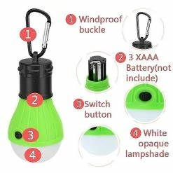 WOSAWE 4pcs Led Camping Lampe Lumières D’urgence Portable Tente Lanterne Imperméable à L’eau Lumières Suspendues -Glass Vases Boutique de vente 428970530 max