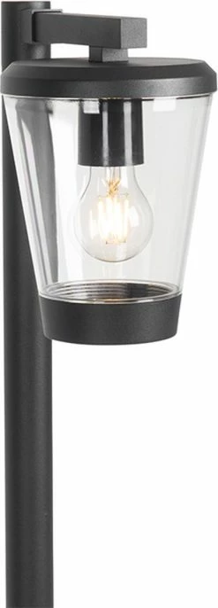 QAZQA Joren - Lampe D'extérieur Sur Pied Moderne | Lampadaire D'extérieur - 1 Lumière - H 100 Cm - Zwart - Éclairage Extérieur -Glass Vases Boutique de vente 432x1200