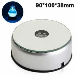 Unbranded 7 Support D’affichage Led Pour Cristaux Glass Art Figurine 7 Bijoux Colorés Support Rotatif 90 Support De Lampe Rotatif Tinker