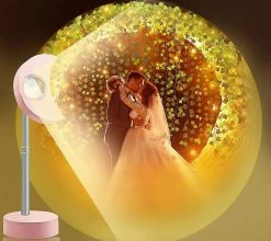 Rtopr Sunset Projection Lampe Led Ambient Light Selfie Photographie Pour Chambre Anniversaire Fête Décor -Glass Vases Boutique de vente 435346738 max