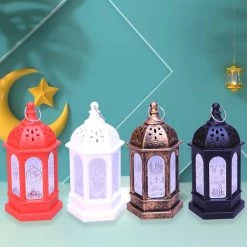 Unbranded Eid Moubarak Led Wind Light 2022 Ramadan Décorations Pour La Maison Lanternes Lampe Ornement Ramadan Kareem Cadeaux -Glass Vases Boutique de vente 438948568 max