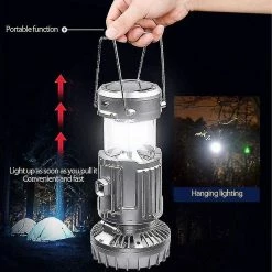 Belita Amy Lanterne De Camping Solaire Avec Ventilateur, éclairage De Secours, équipement De Charge De Lampe De Camping Portable En Plein Air Aespa -Glass Vases Boutique de vente 444962667 max
